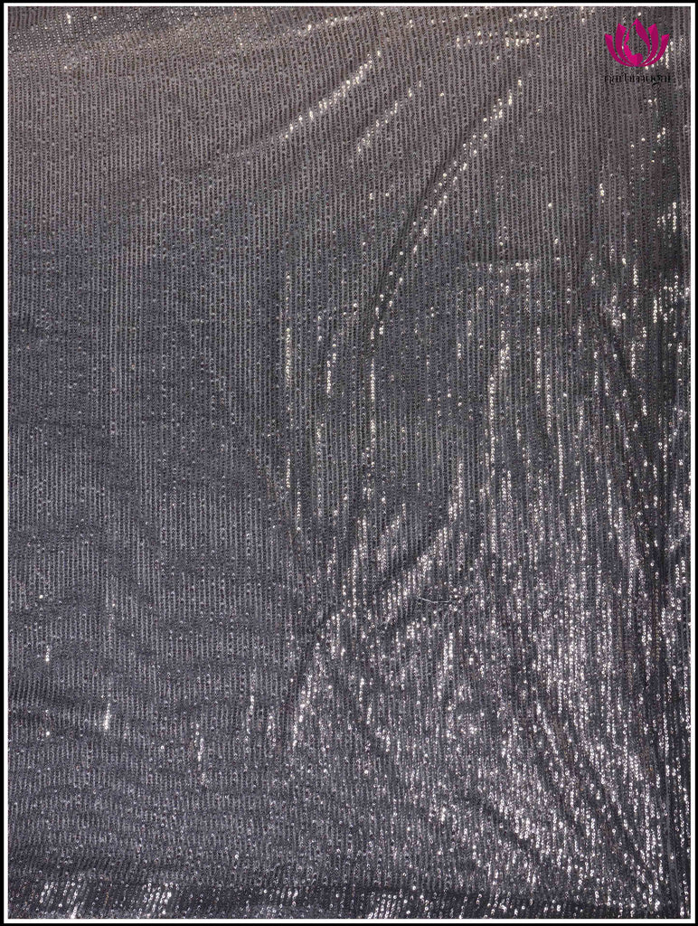 Sequin Saree in Black Ombre 6