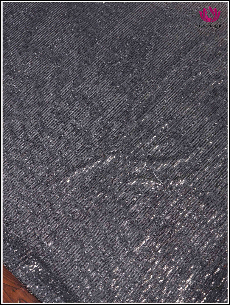 Sequin Saree in Black Ombre 5