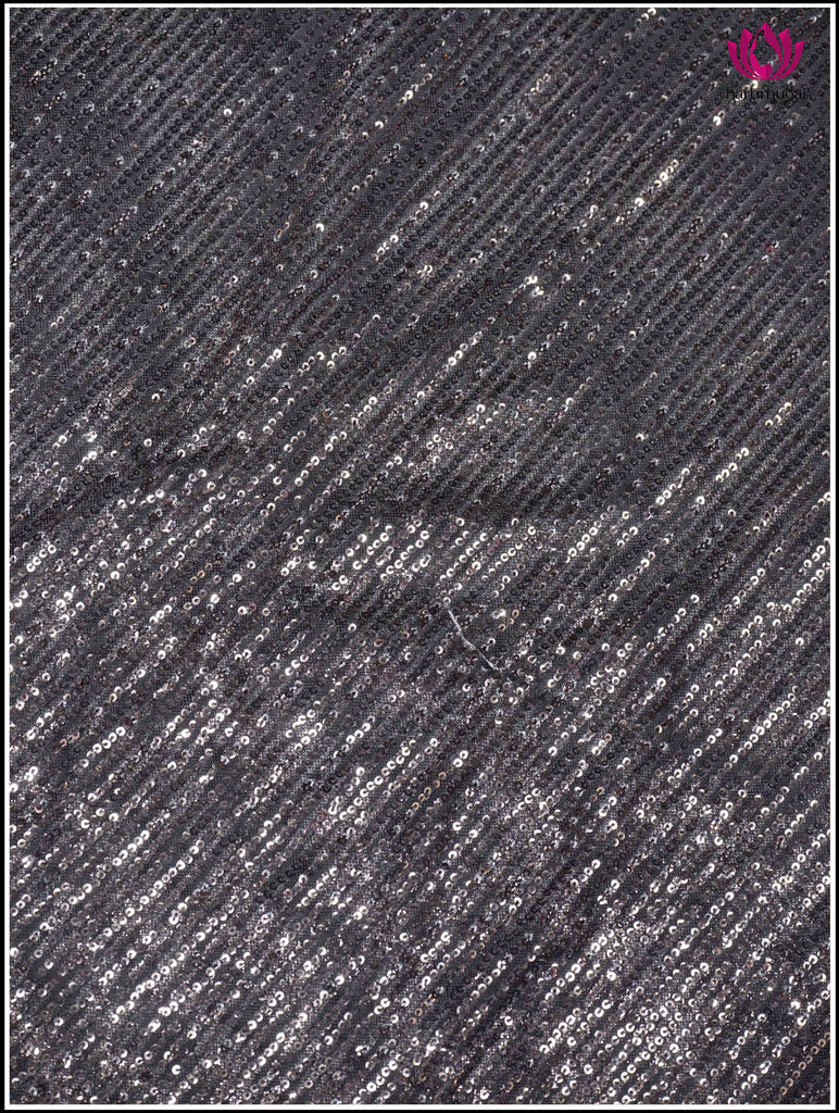 Sequin Saree in Black Ombre 4