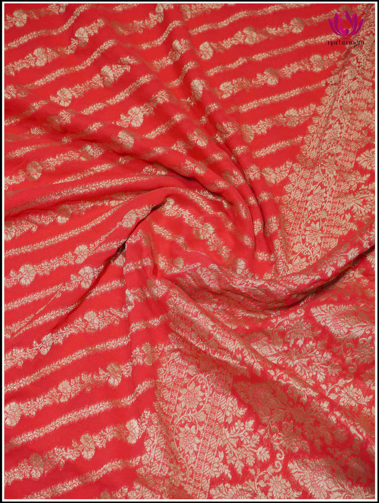 Georgette Saree in Red 4