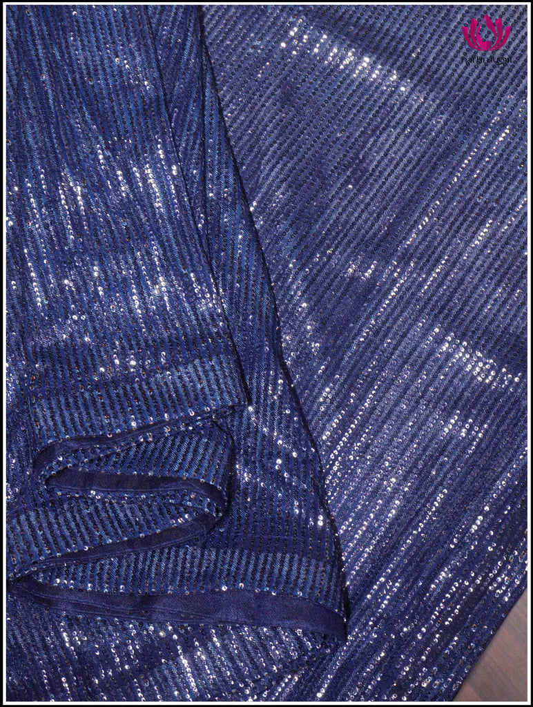 Sequin Saree in Blue Ombre 2